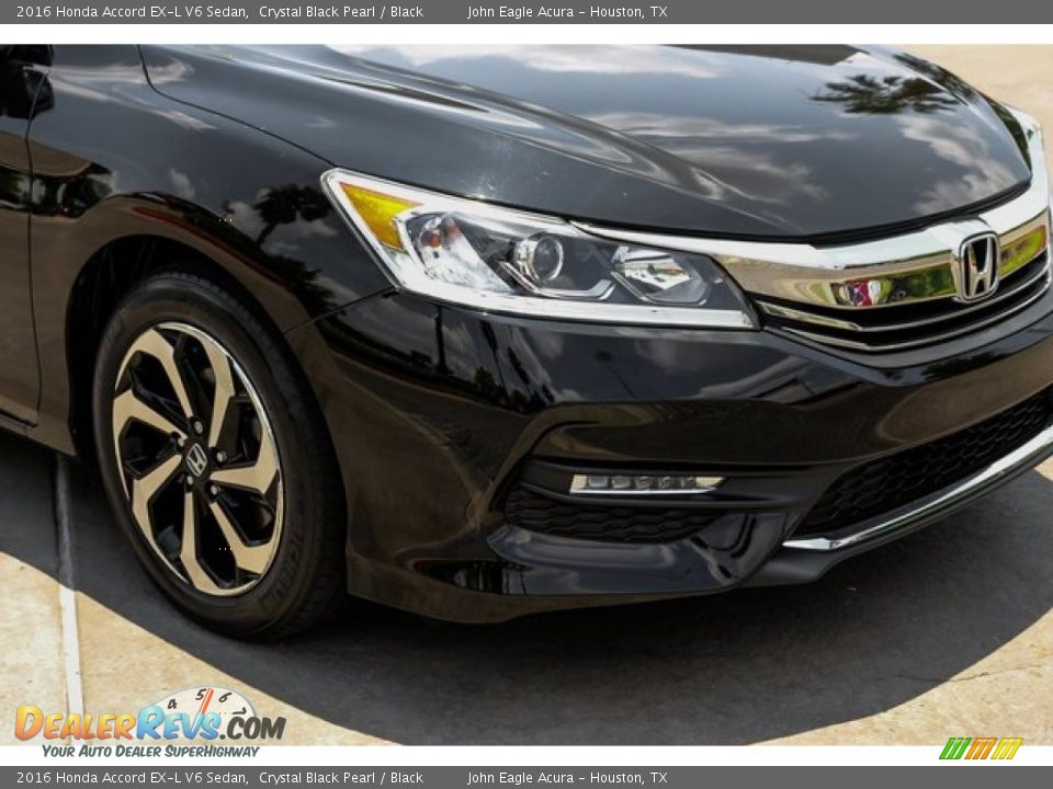 2016 Honda Accord EX-L V6 Sedan Crystal Black Pearl / Black Photo #12