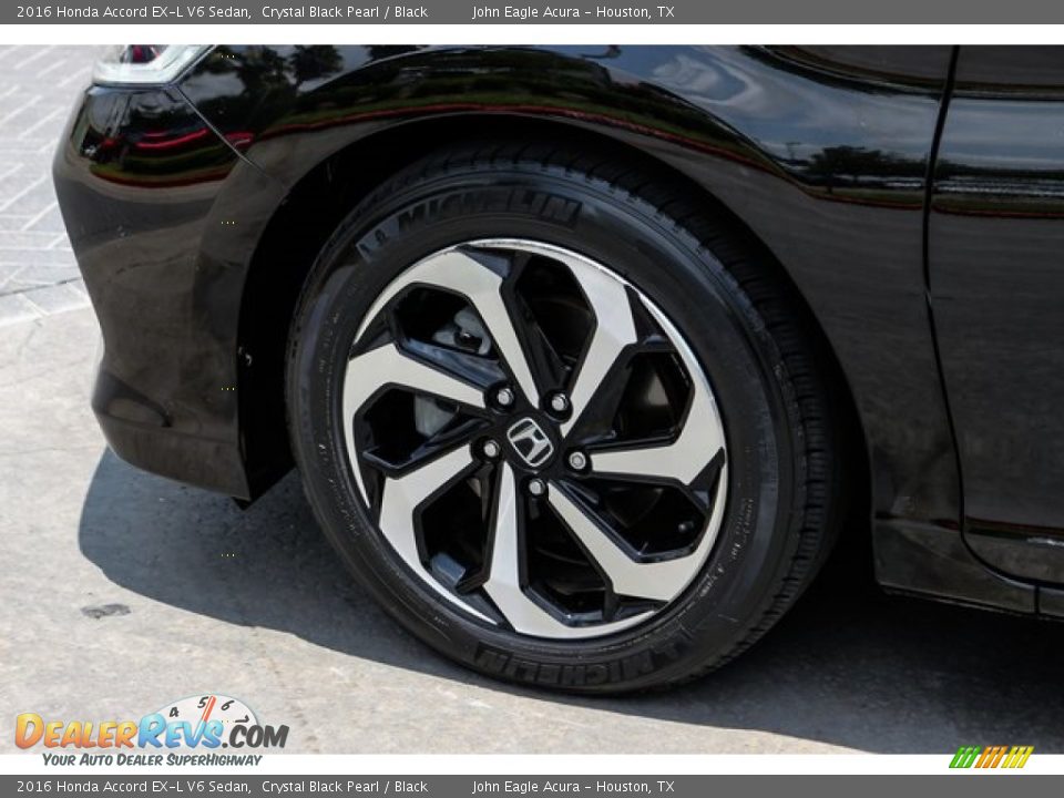 2016 Honda Accord EX-L V6 Sedan Crystal Black Pearl / Black Photo #14