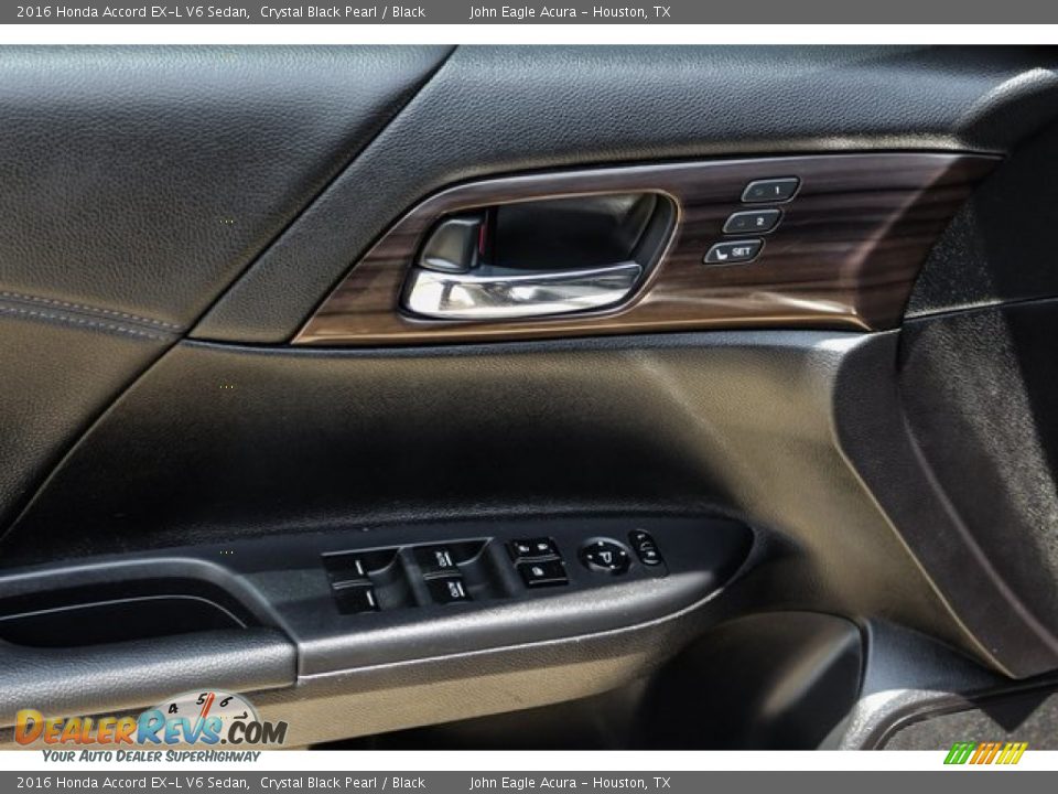 2016 Honda Accord EX-L V6 Sedan Crystal Black Pearl / Black Photo #15