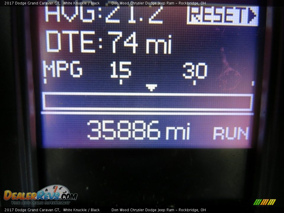 2017 Dodge Grand Caravan GT White Knuckle / Black Photo #25