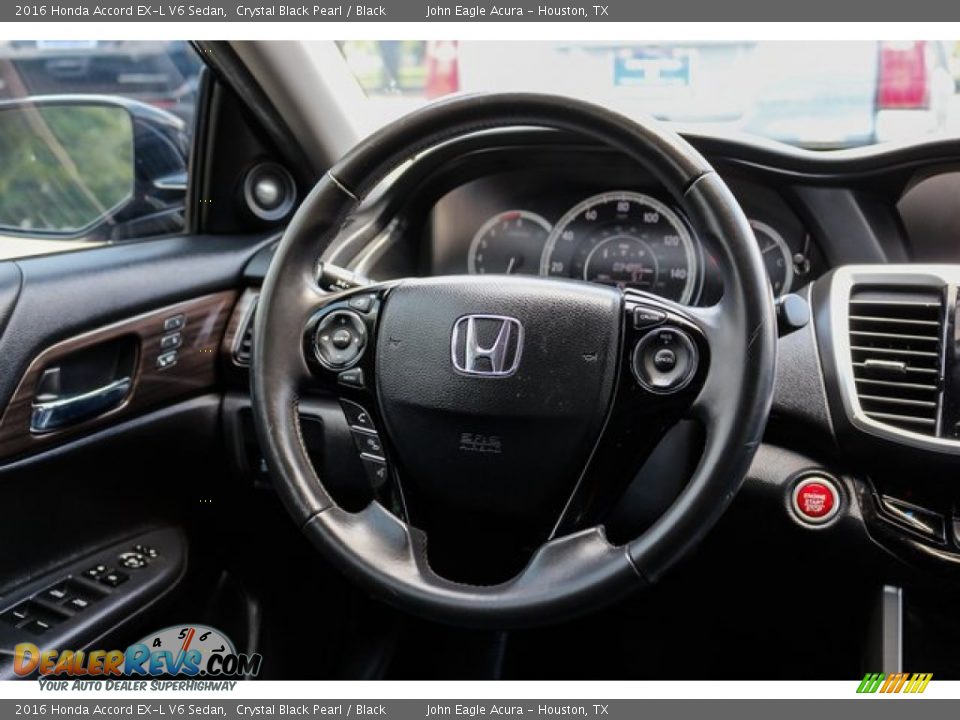 2016 Honda Accord EX-L V6 Sedan Crystal Black Pearl / Black Photo #31