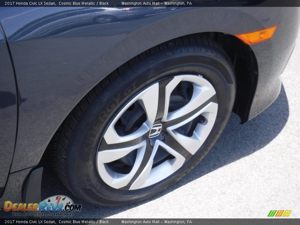 2017 Honda Civic LX Sedan Cosmic Blue Metallic / Black Photo #3