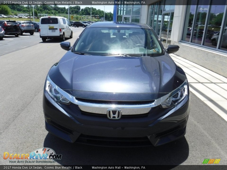 2017 Honda Civic LX Sedan Cosmic Blue Metallic / Black Photo #4