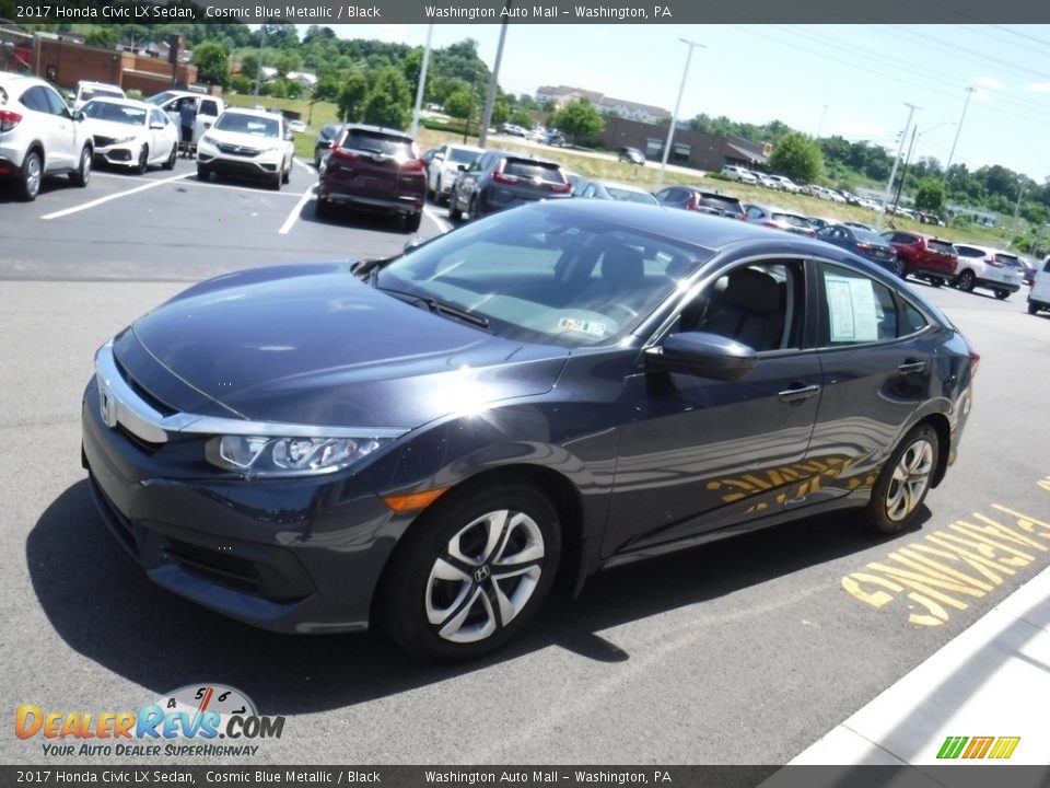 2017 Honda Civic LX Sedan Cosmic Blue Metallic / Black Photo #5