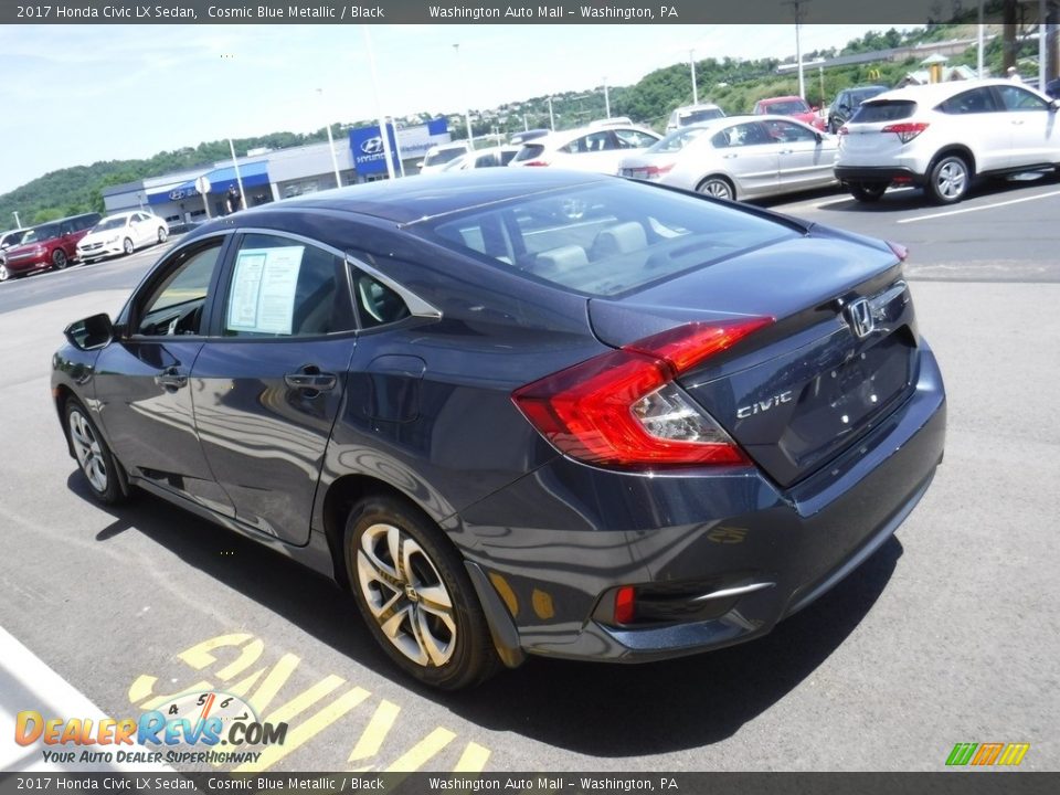 2017 Honda Civic LX Sedan Cosmic Blue Metallic / Black Photo #6
