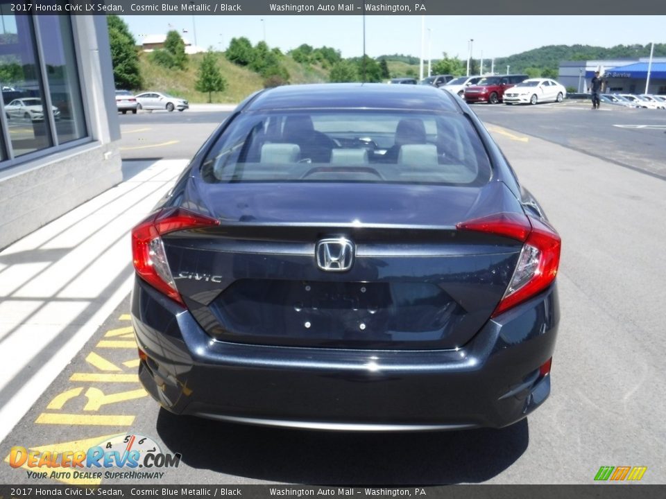 2017 Honda Civic LX Sedan Cosmic Blue Metallic / Black Photo #7