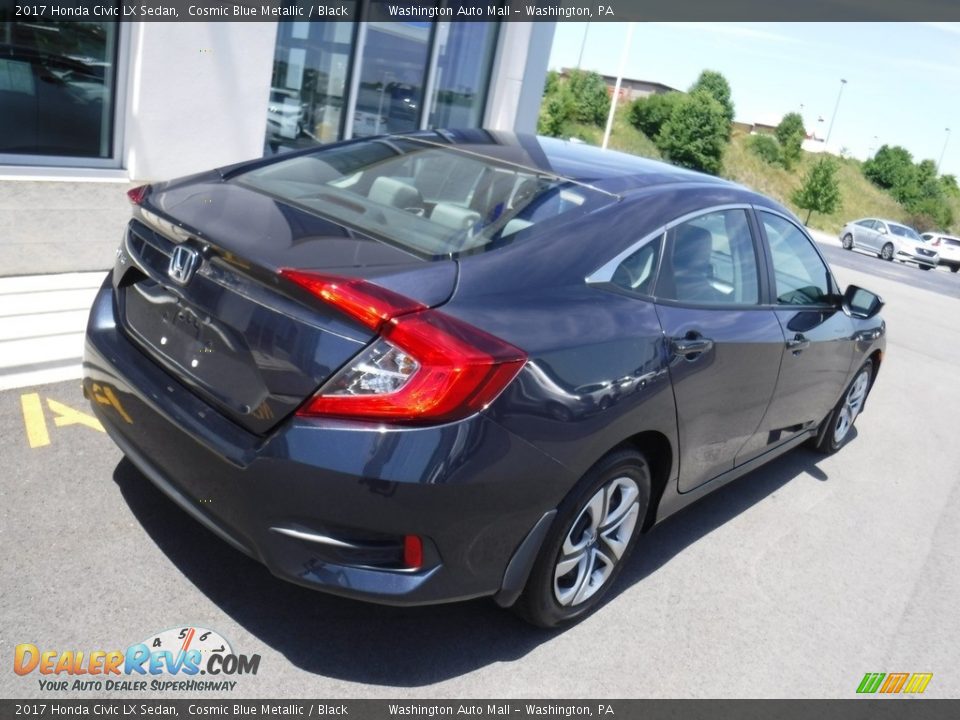 2017 Honda Civic LX Sedan Cosmic Blue Metallic / Black Photo #8