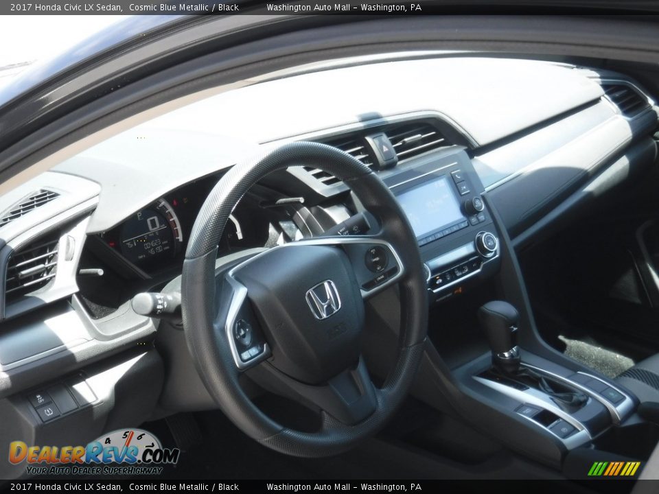 2017 Honda Civic LX Sedan Cosmic Blue Metallic / Black Photo #9