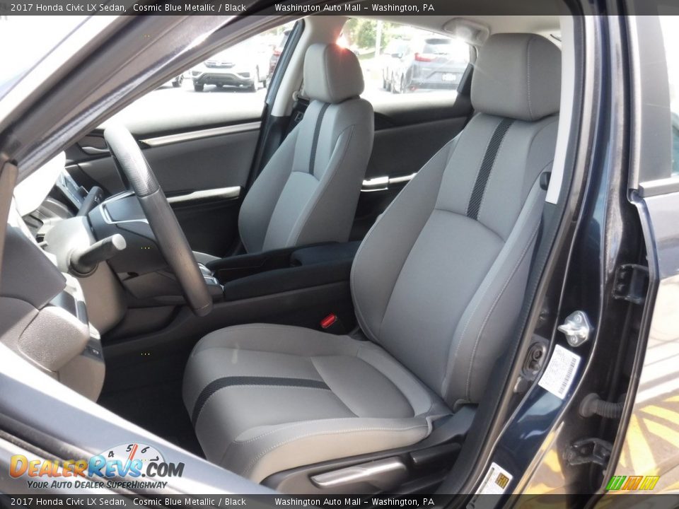 2017 Honda Civic LX Sedan Cosmic Blue Metallic / Black Photo #10