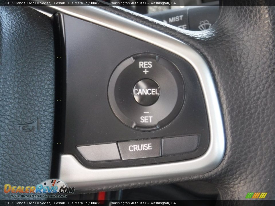 2017 Honda Civic LX Sedan Cosmic Blue Metallic / Black Photo #16