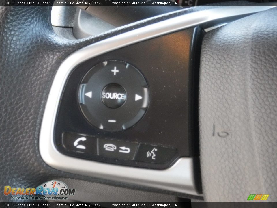 2017 Honda Civic LX Sedan Cosmic Blue Metallic / Black Photo #17