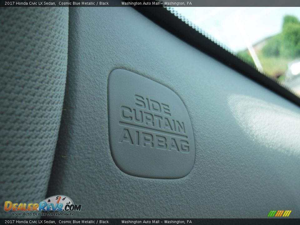 2017 Honda Civic LX Sedan Cosmic Blue Metallic / Black Photo #18