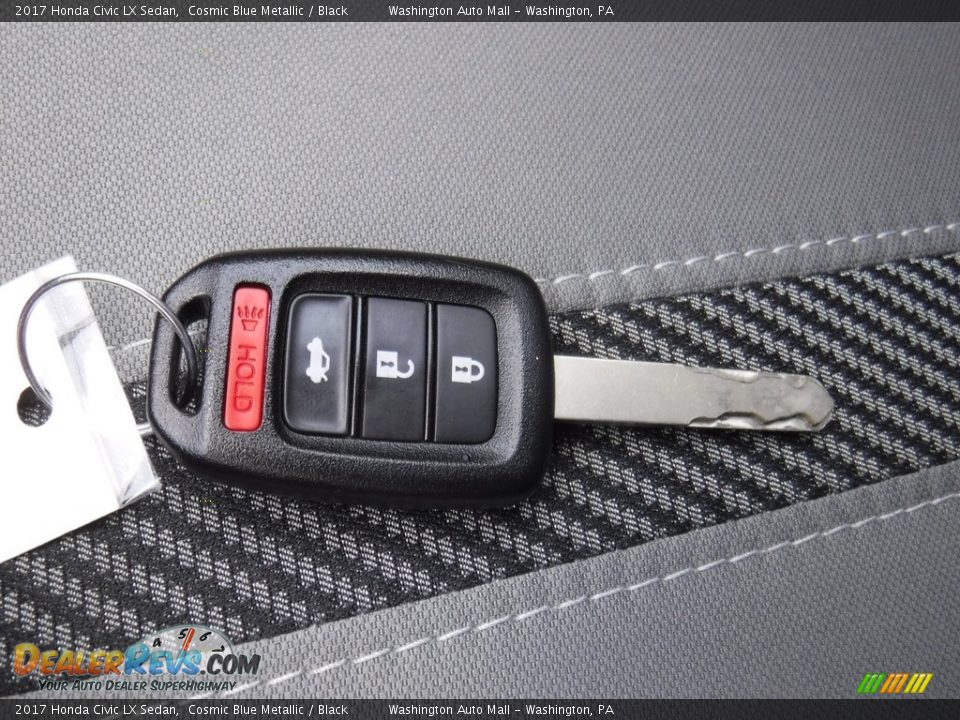 2017 Honda Civic LX Sedan Cosmic Blue Metallic / Black Photo #21