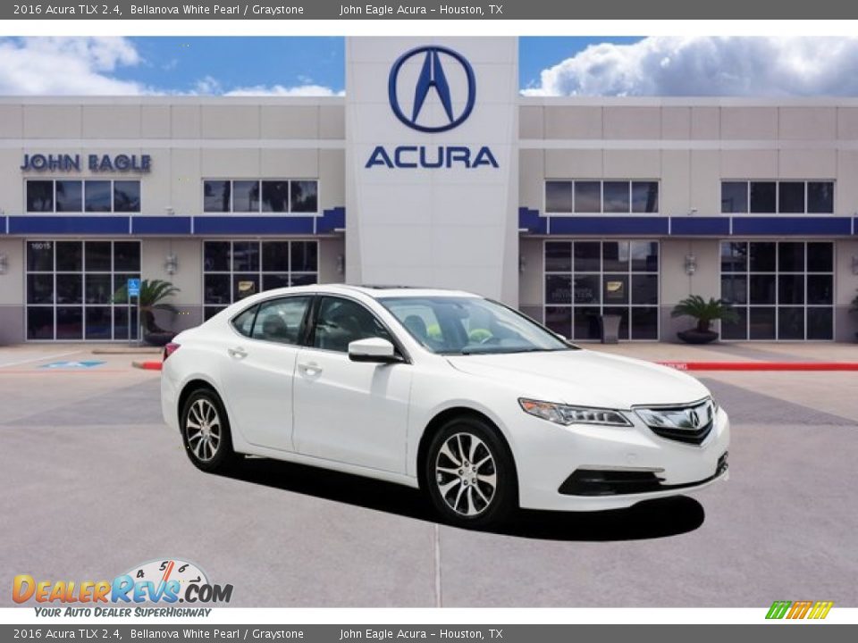 2016 Acura TLX 2.4 Bellanova White Pearl / Graystone Photo #1