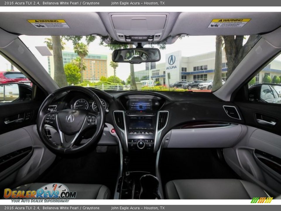 2016 Acura TLX 2.4 Bellanova White Pearl / Graystone Photo #9