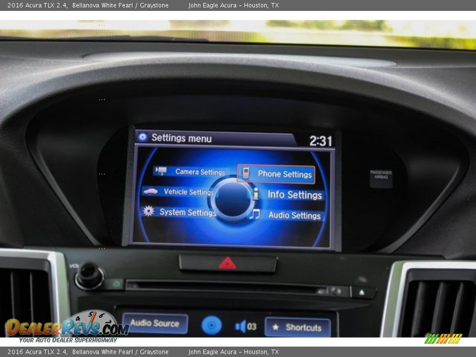 2016 Acura TLX 2.4 Bellanova White Pearl / Graystone Photo #29