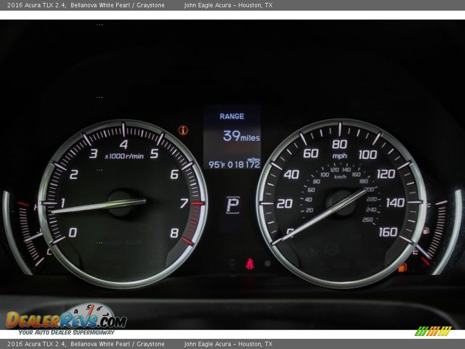 2016 Acura TLX 2.4 Bellanova White Pearl / Graystone Photo #35