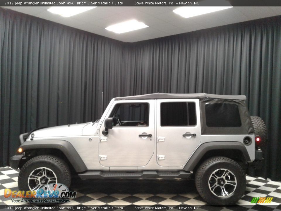 2012 Jeep Wrangler Unlimited Sport 4x4 Bright Silver Metallic / Black Photo #1