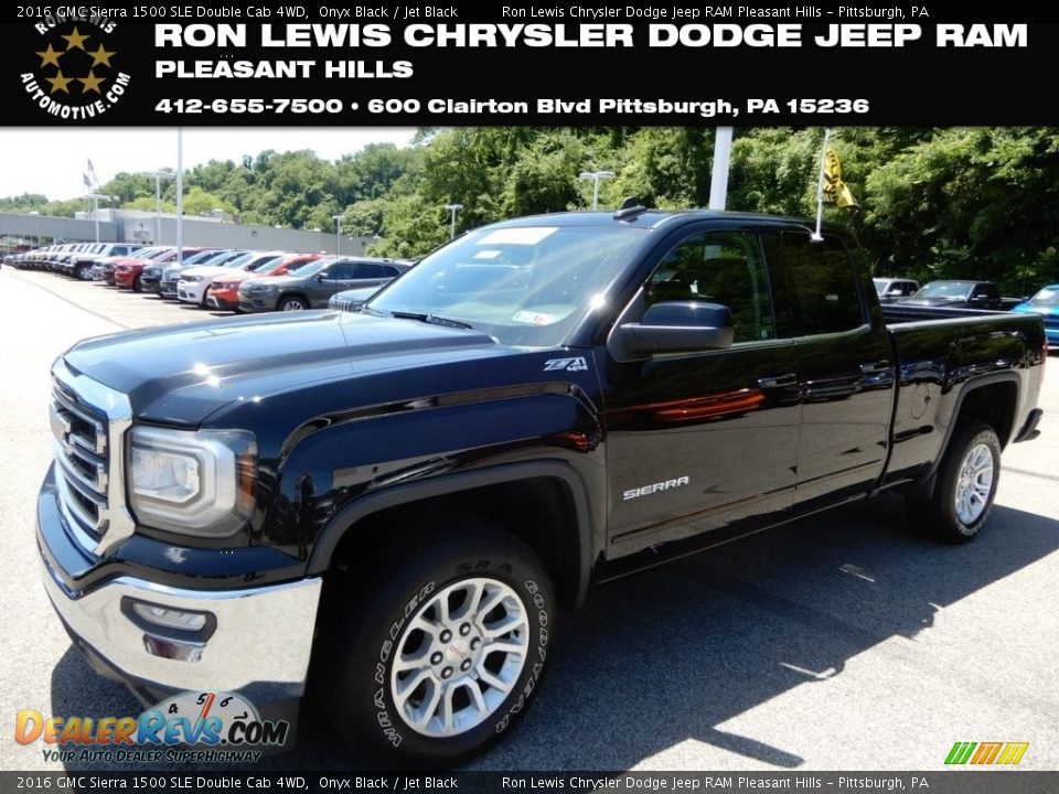 2016 GMC Sierra 1500 SLE Double Cab 4WD Onyx Black / Jet Black Photo #1