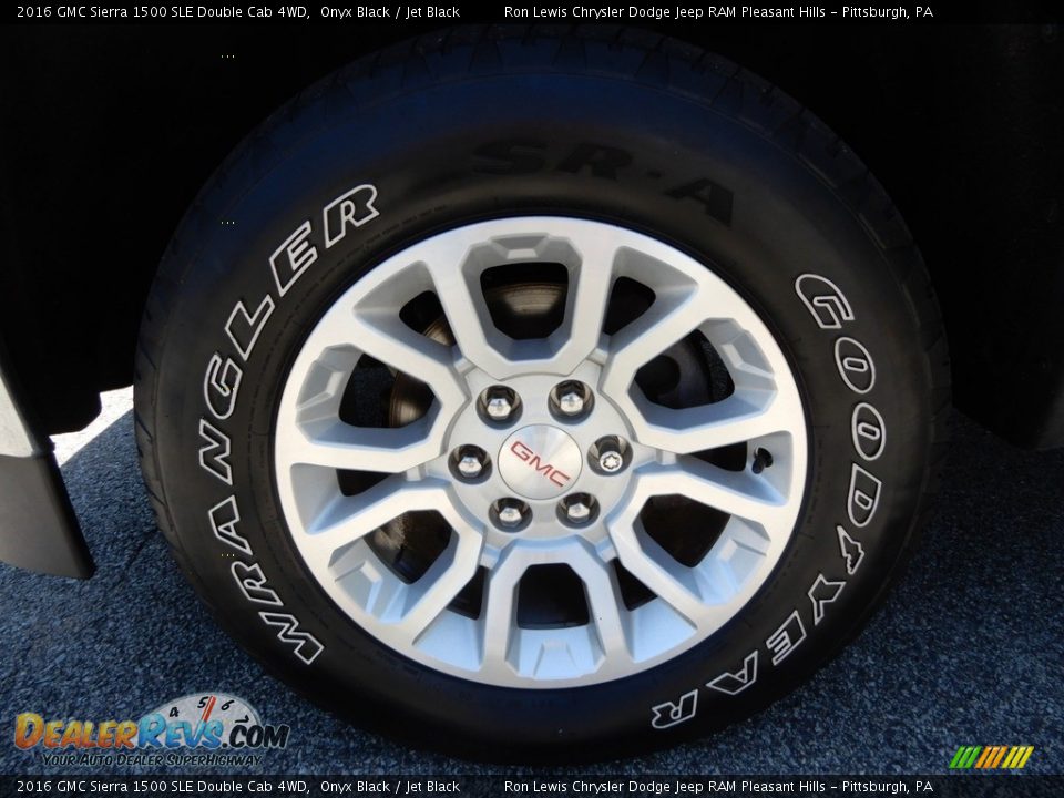 2016 GMC Sierra 1500 SLE Double Cab 4WD Onyx Black / Jet Black Photo #9