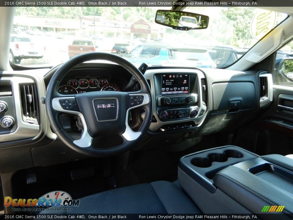 2016 GMC Sierra 1500 SLE Double Cab 4WD Onyx Black / Jet Black Photo #14