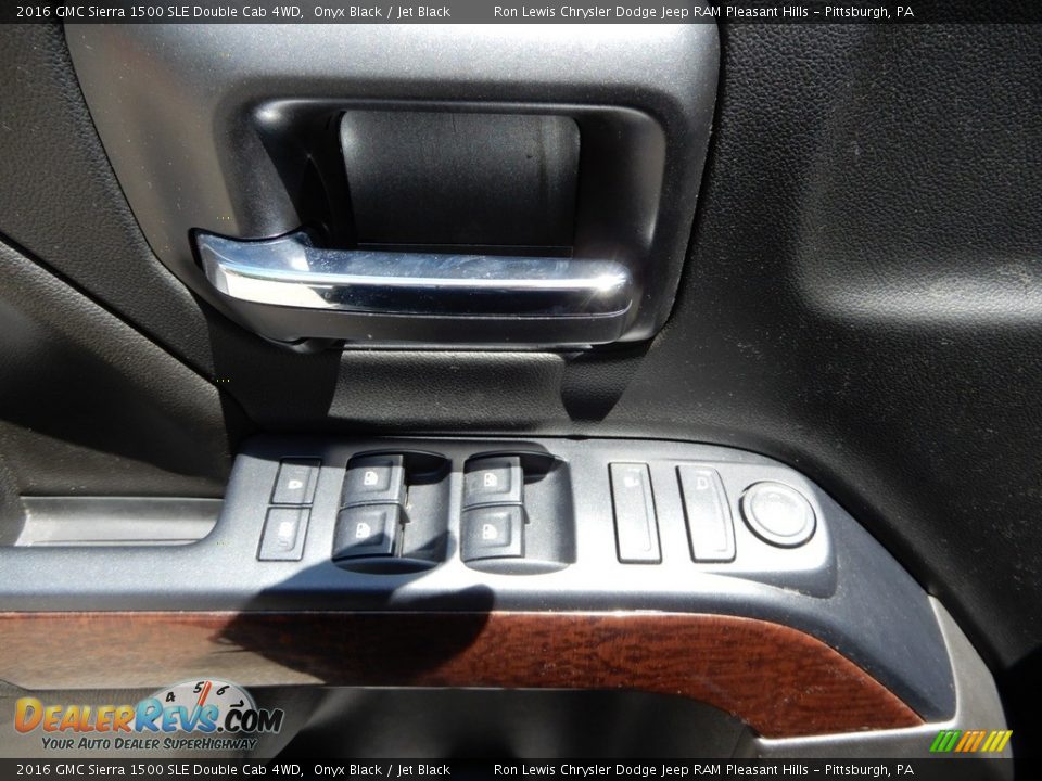 2016 GMC Sierra 1500 SLE Double Cab 4WD Onyx Black / Jet Black Photo #15