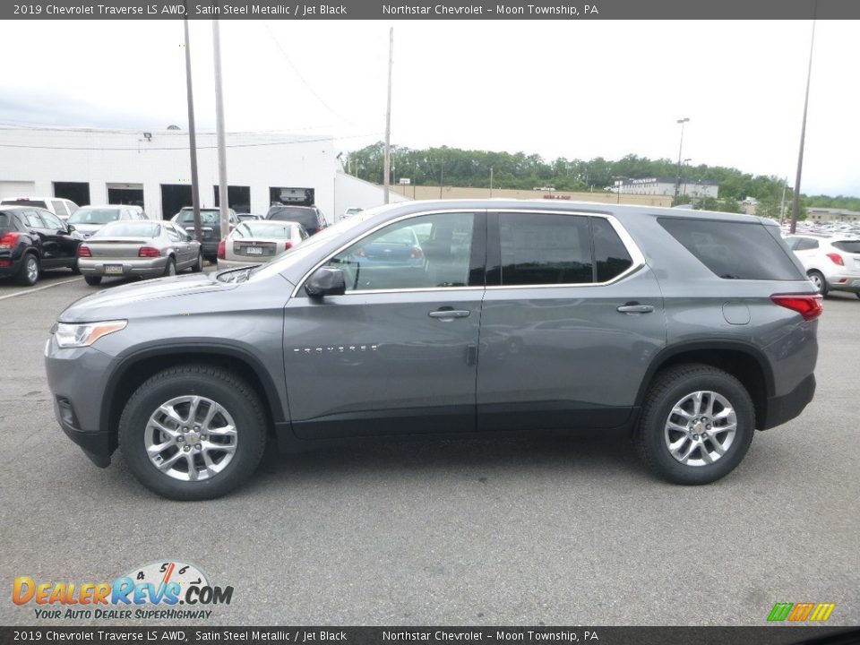 2019 Chevrolet Traverse LS AWD Satin Steel Metallic / Jet Black Photo #2