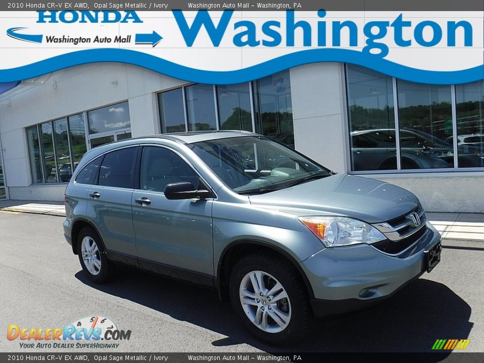 2010 Honda CR-V EX AWD Opal Sage Metallic / Ivory Photo #1