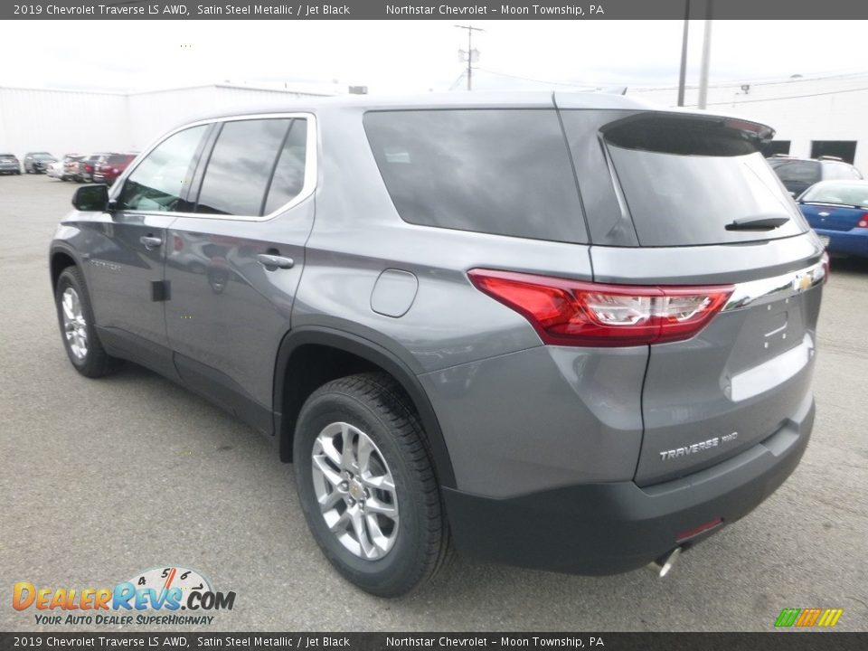 2019 Chevrolet Traverse LS AWD Satin Steel Metallic / Jet Black Photo #3