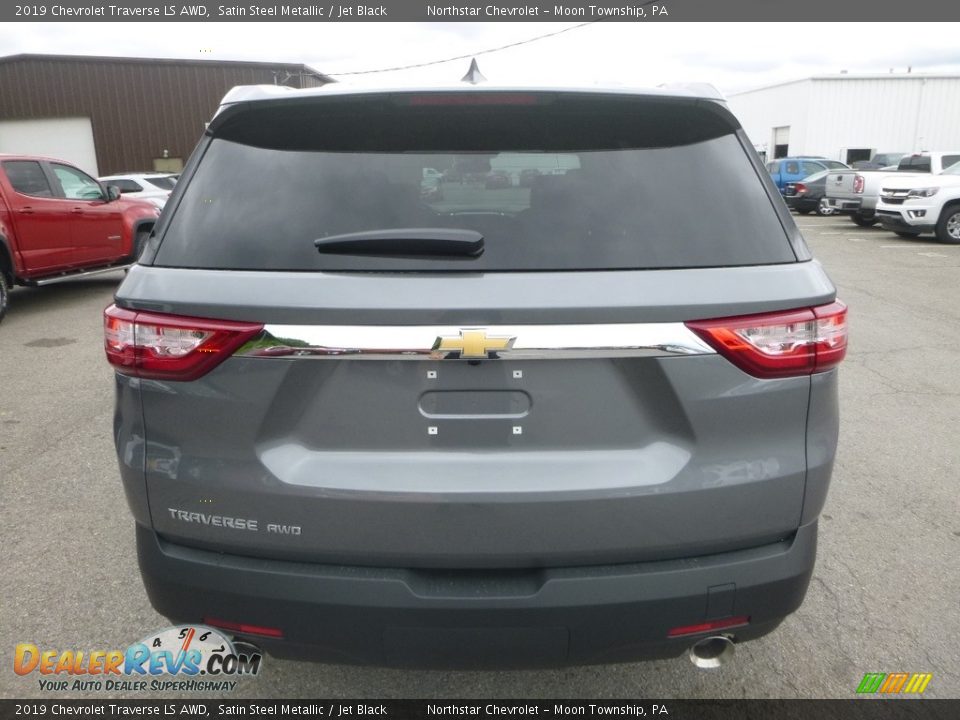 2019 Chevrolet Traverse LS AWD Satin Steel Metallic / Jet Black Photo #4