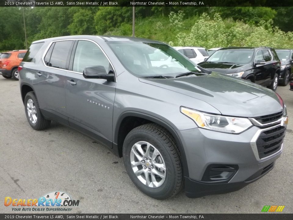 2019 Chevrolet Traverse LS AWD Satin Steel Metallic / Jet Black Photo #7