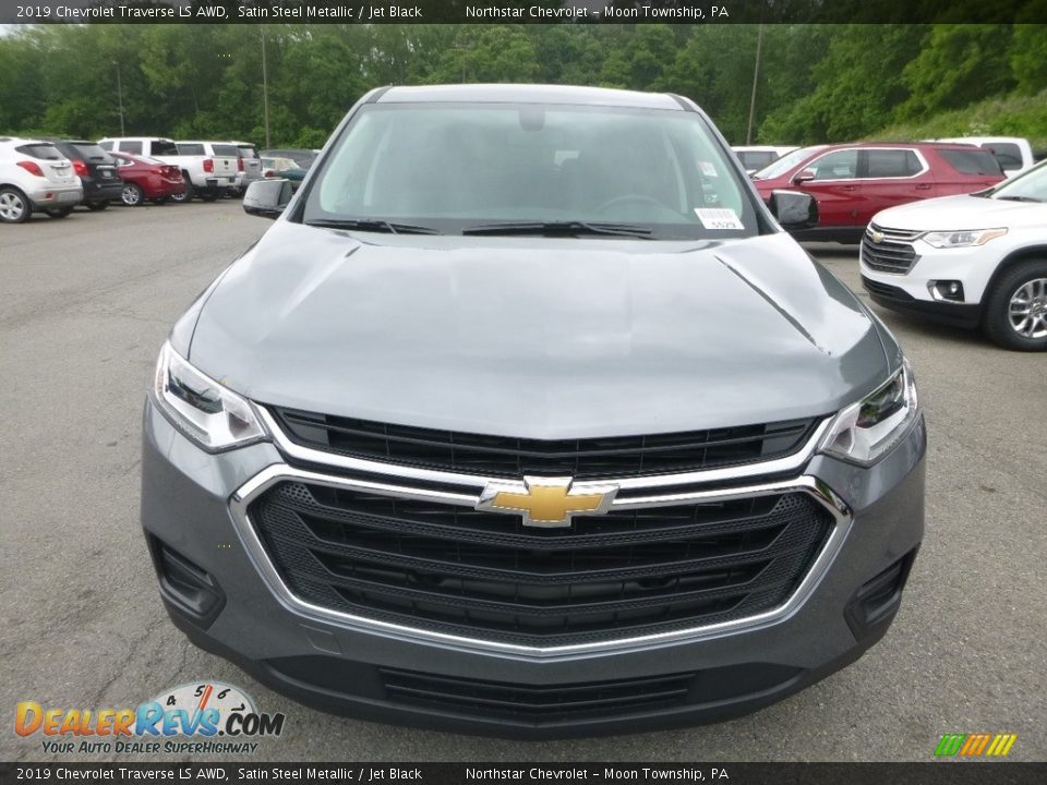 2019 Chevrolet Traverse LS AWD Satin Steel Metallic / Jet Black Photo #8