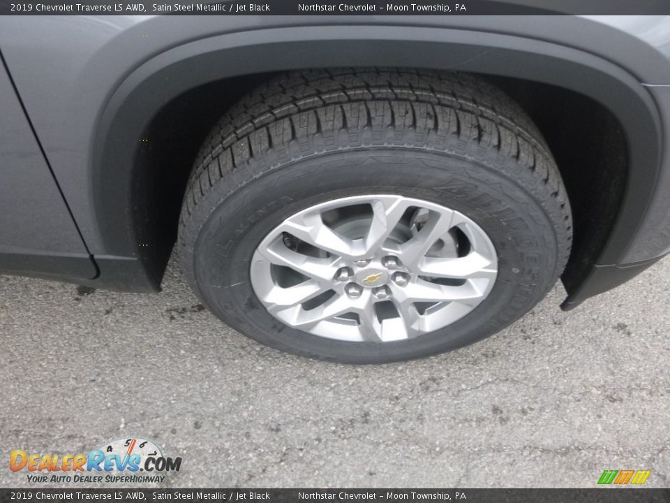 2019 Chevrolet Traverse LS AWD Satin Steel Metallic / Jet Black Photo #9