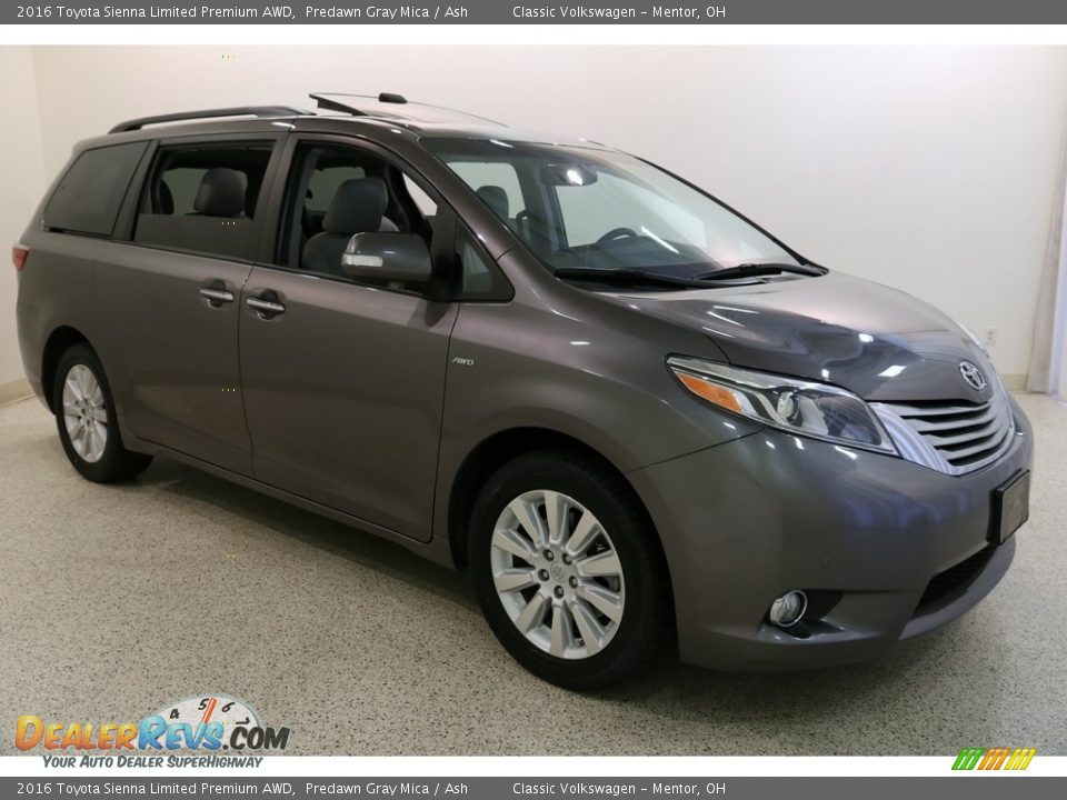 2016 Toyota Sienna Limited Premium AWD Predawn Gray Mica / Ash Photo #1