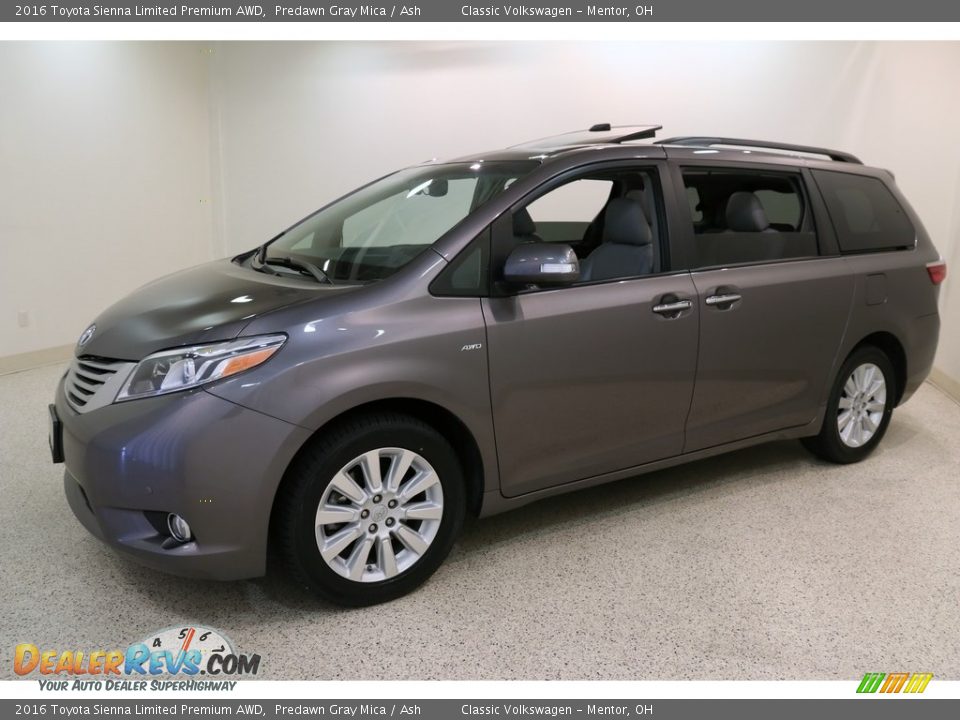 2016 Toyota Sienna Limited Premium AWD Predawn Gray Mica / Ash Photo #3