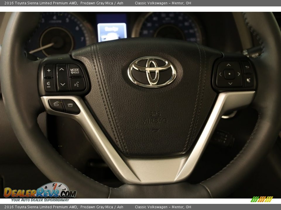 2016 Toyota Sienna Limited Premium AWD Predawn Gray Mica / Ash Photo #8