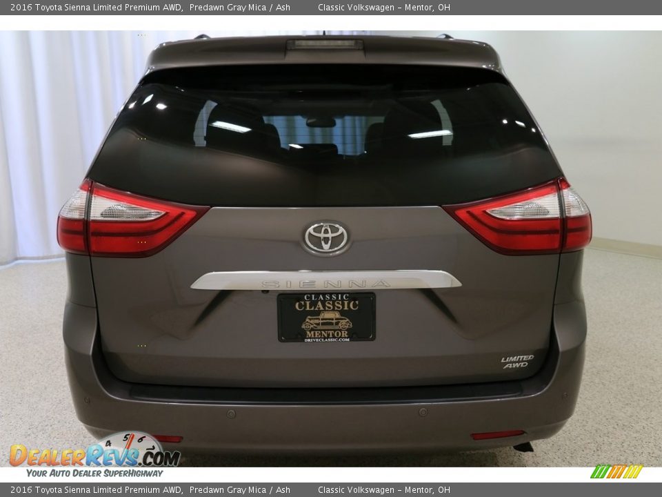 2016 Toyota Sienna Limited Premium AWD Predawn Gray Mica / Ash Photo #28
