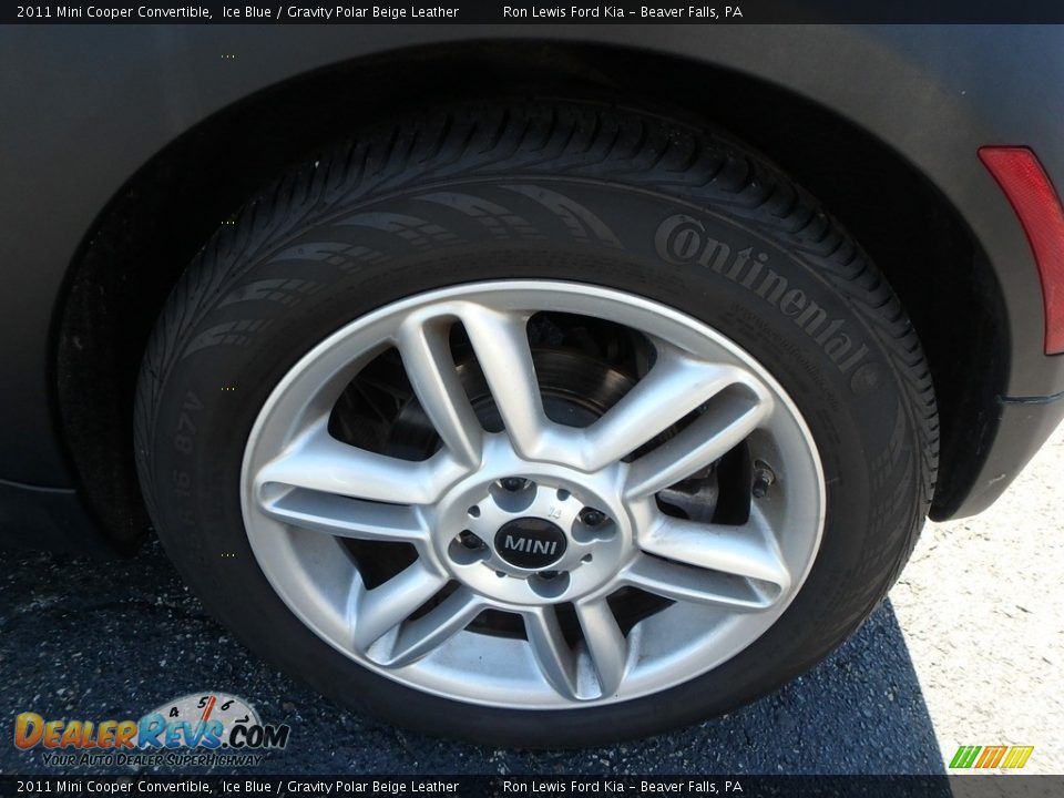 2011 Mini Cooper Convertible Ice Blue / Gravity Polar Beige Leather Photo #9