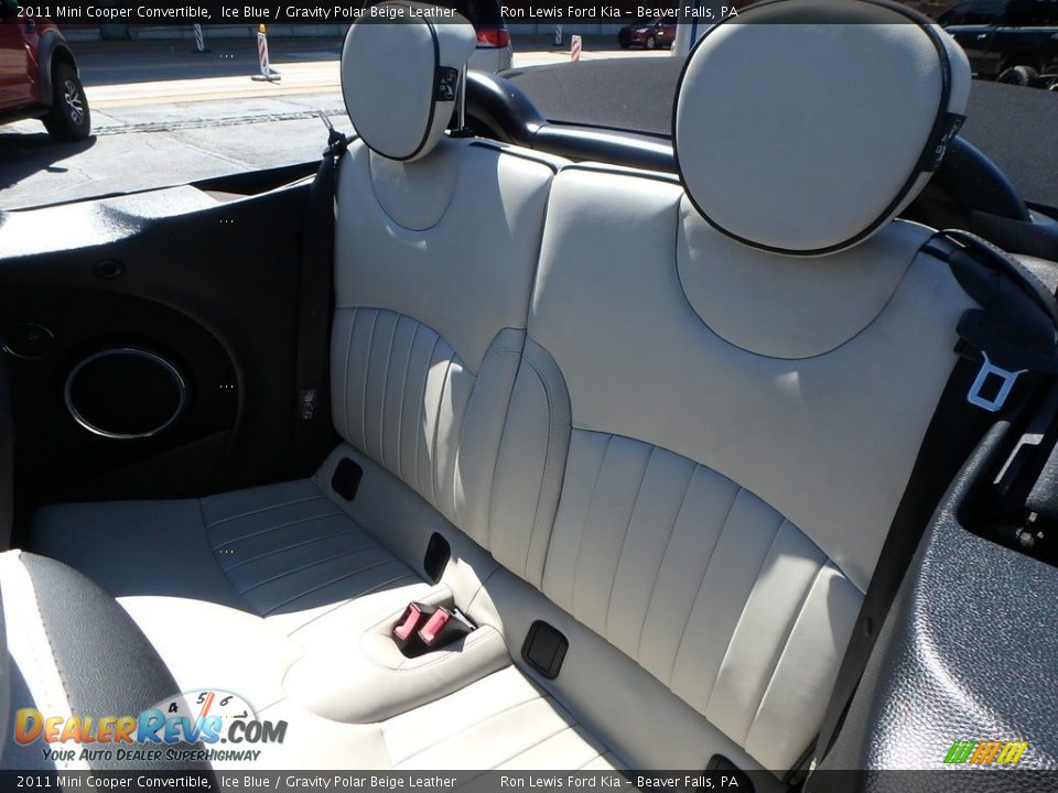 2011 Mini Cooper Convertible Ice Blue / Gravity Polar Beige Leather Photo #11