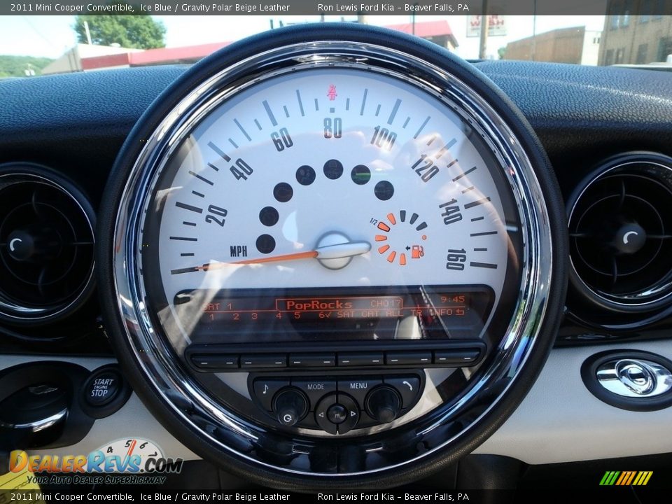 2011 Mini Cooper Convertible Ice Blue / Gravity Polar Beige Leather Photo #16