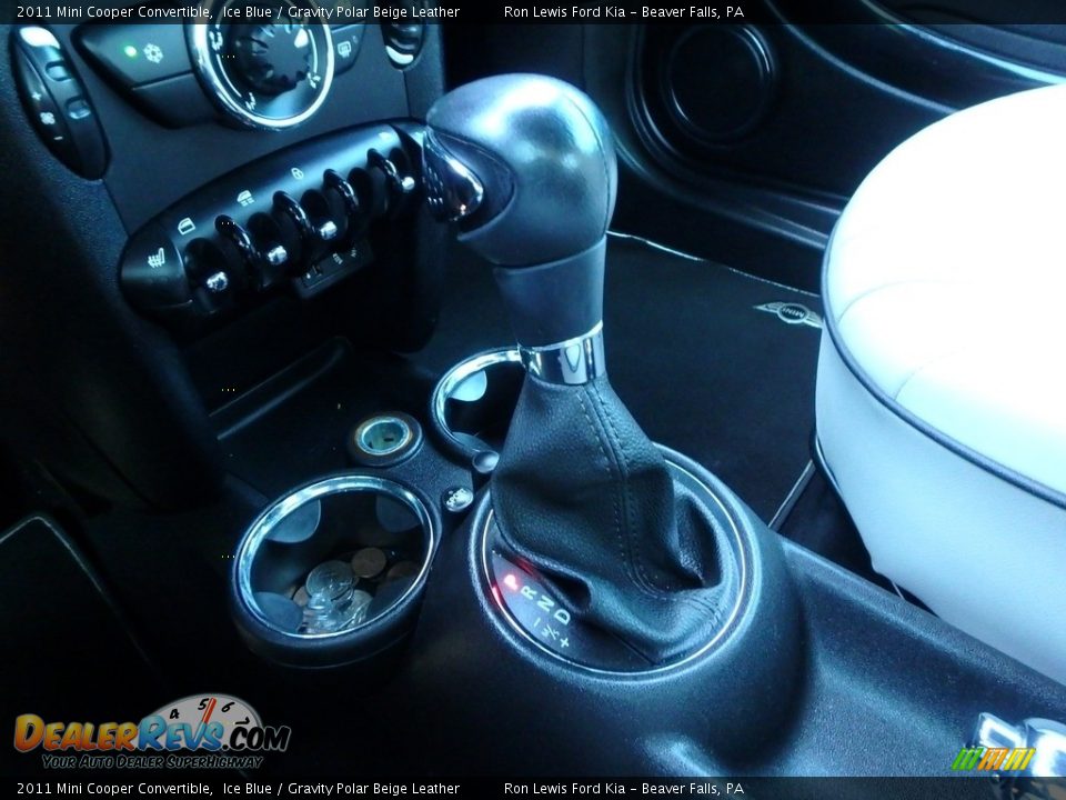 2011 Mini Cooper Convertible Ice Blue / Gravity Polar Beige Leather Photo #19