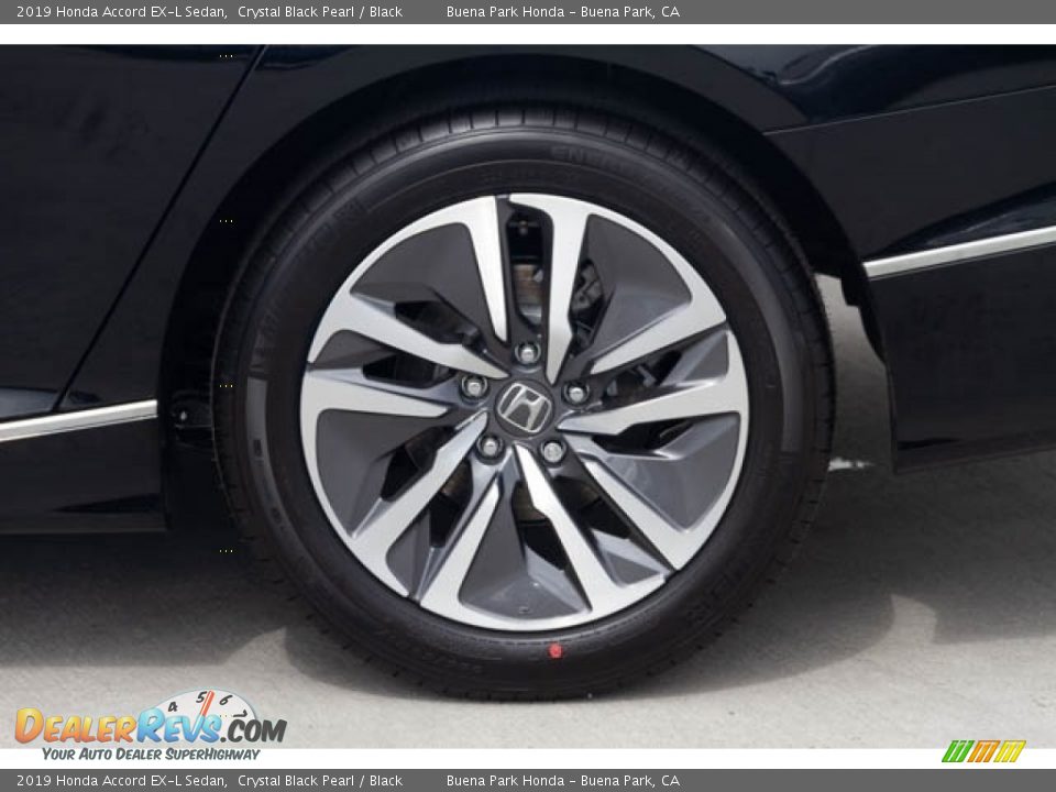 2019 Honda Accord EX-L Sedan Crystal Black Pearl / Black Photo #12