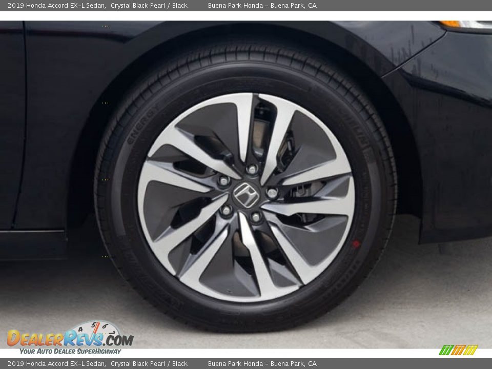 2019 Honda Accord EX-L Sedan Crystal Black Pearl / Black Photo #14
