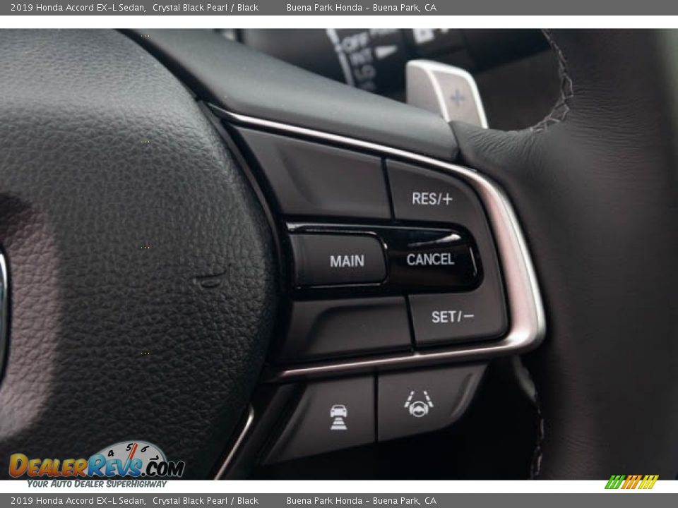 2019 Honda Accord EX-L Sedan Crystal Black Pearl / Black Photo #22