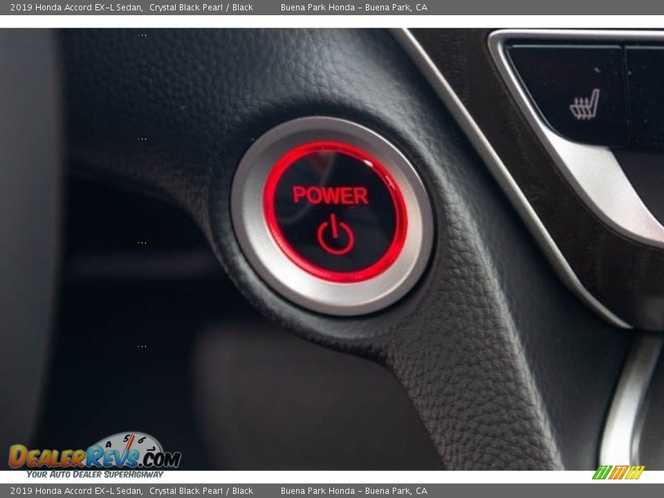 2019 Honda Accord EX-L Sedan Crystal Black Pearl / Black Photo #23