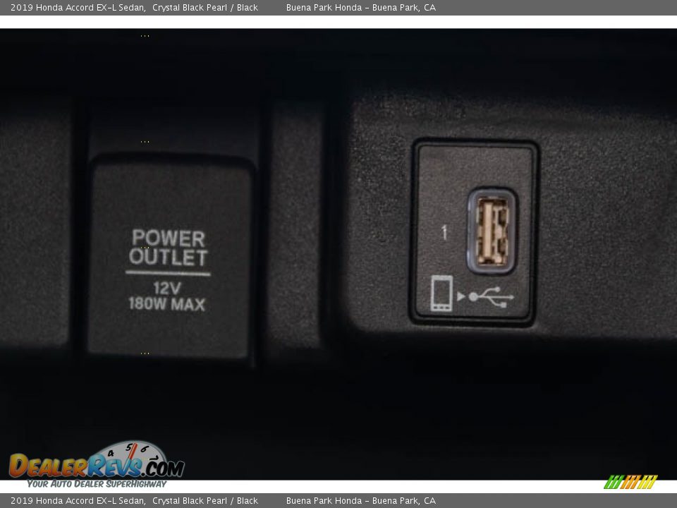 2019 Honda Accord EX-L Sedan Crystal Black Pearl / Black Photo #24