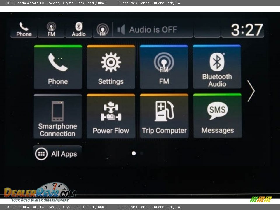 2019 Honda Accord EX-L Sedan Crystal Black Pearl / Black Photo #33