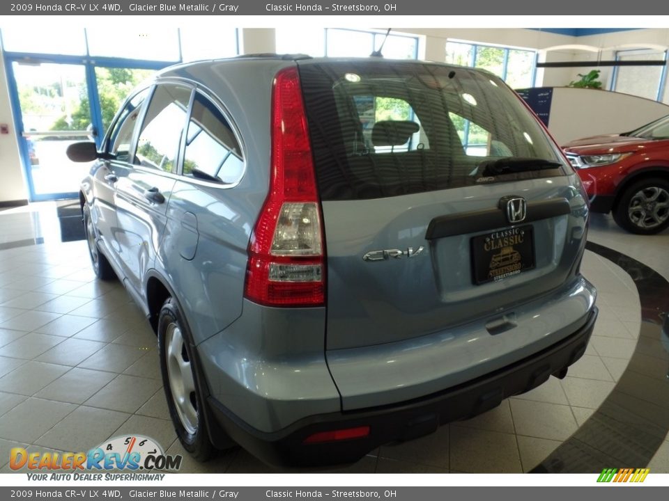 2009 Honda CR-V LX 4WD Glacier Blue Metallic / Gray Photo #3