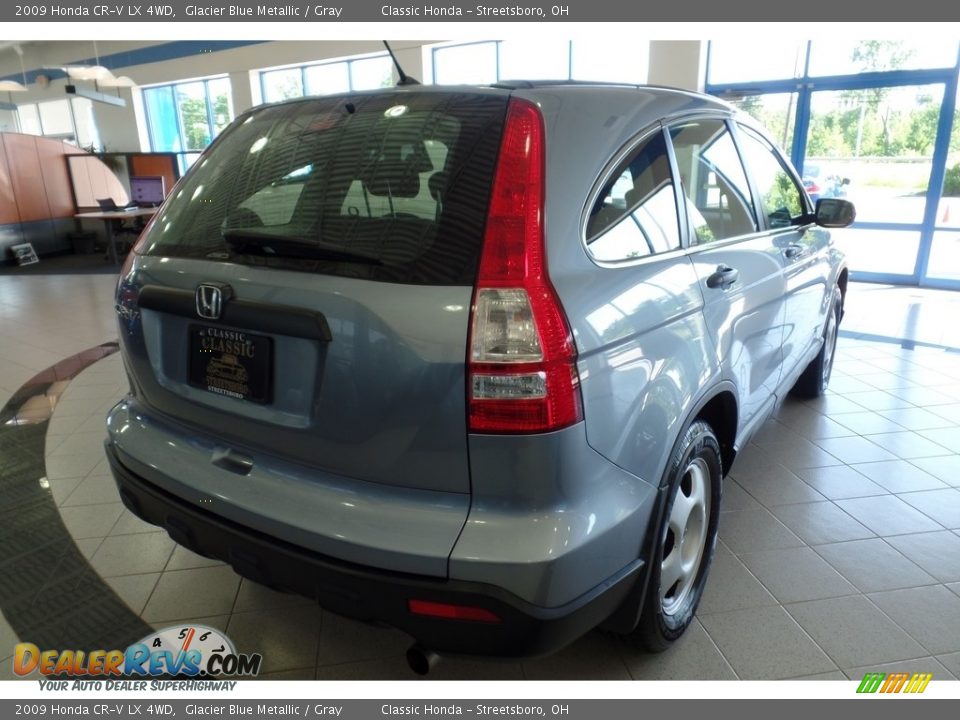 2009 Honda CR-V LX 4WD Glacier Blue Metallic / Gray Photo #4