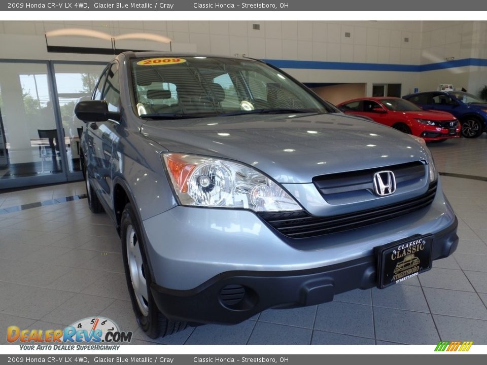 2009 Honda CR-V LX 4WD Glacier Blue Metallic / Gray Photo #6